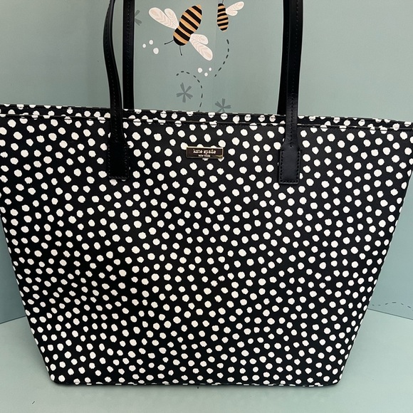 Kate Spade Black and White Polka Dot Tote - Picture 1 of 9